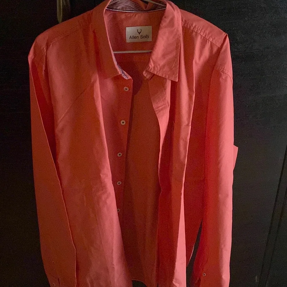 Dark peach colour full sleeves casual shirt from Allen solly - Picture 1 of 6